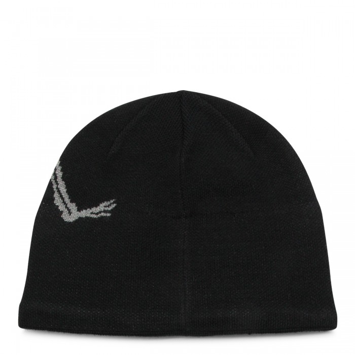 BLACK WOOL BEANIE 2