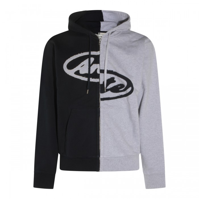 BLACK AND GREY COTTON...