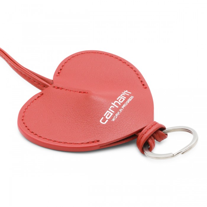 RED LEATHER KEY RING 2