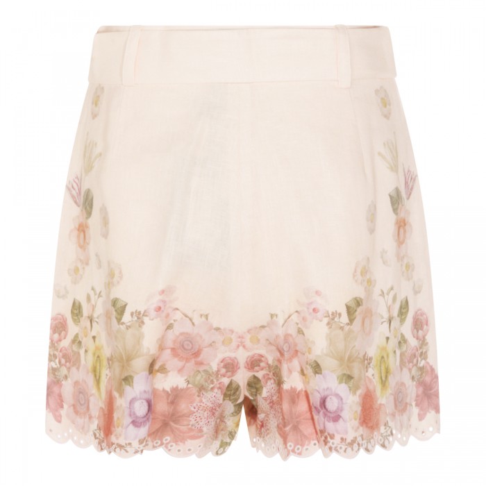 PINK LINEN SHORTS 2