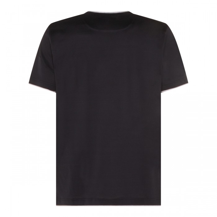 BLUE AND GREY COTTON T-SHIRT 2