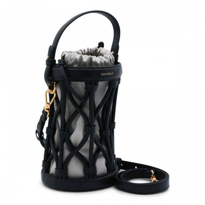 BLACK LEATHER KOI SATCHEL 2
