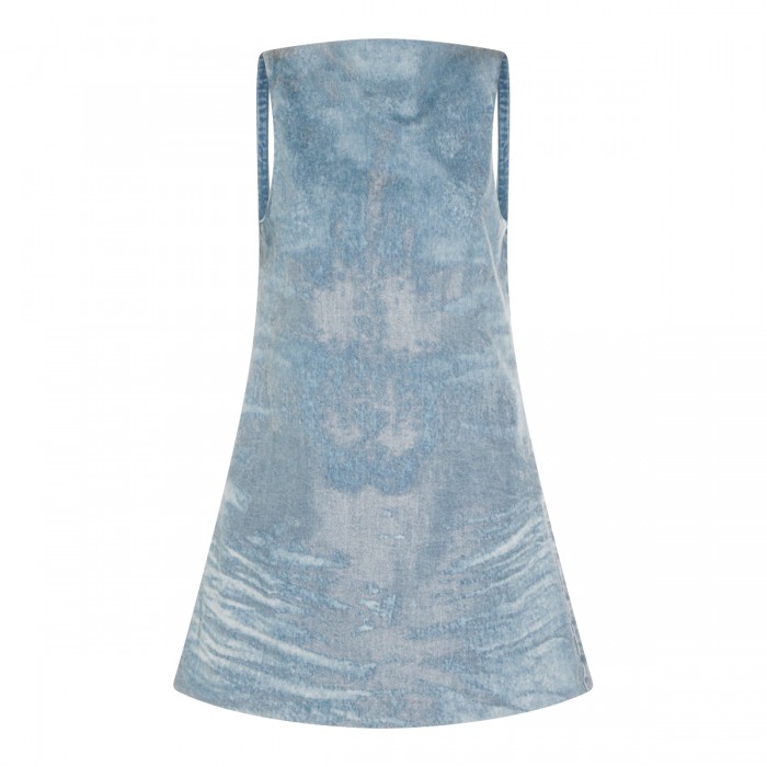 BLUE COTTON DENIM DRESS