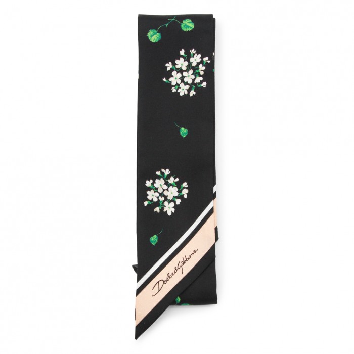 BLACK AND WHITE SILK...