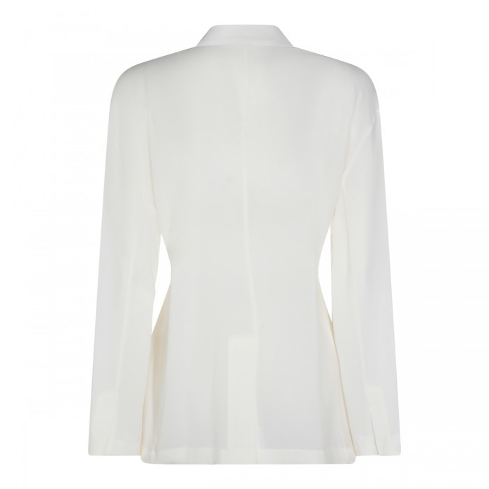 WHITE SILK BLAZER 2