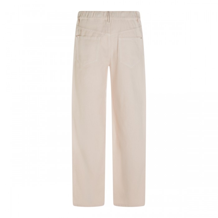 BEIGE COTTON JEANS 2