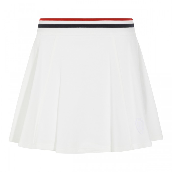 WHITE COTTON MINI SKIRT