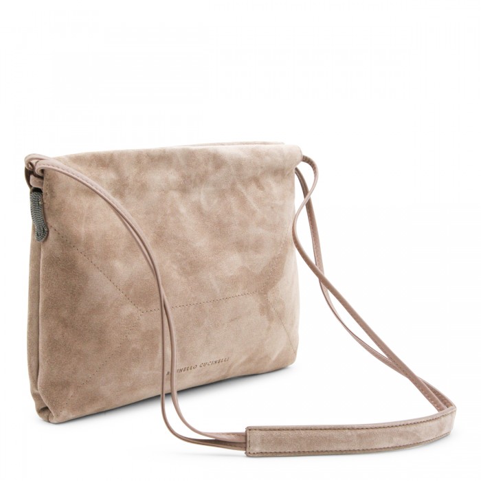 BEIGE LEATHER CROSSBODY BAG 2