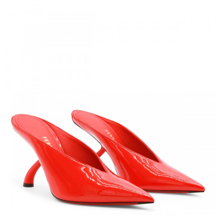 RED LEATHER PUMPS 2