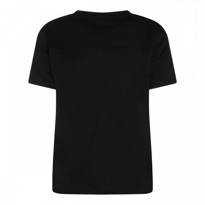 BLACK COTTON BLEND T-SHIRT 2