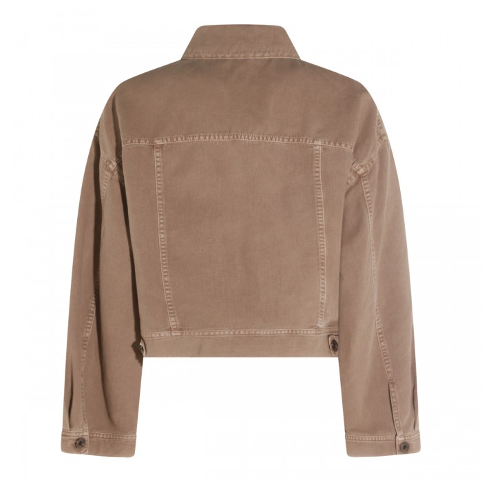 BROWN COTTON DENIM JACKET 2
