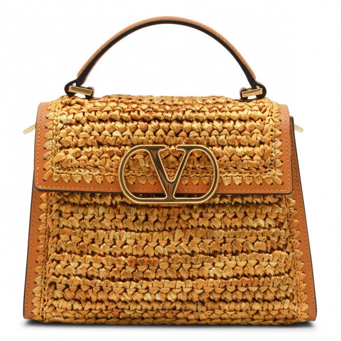 BEIGE AND GOLD LEATHER TOP...