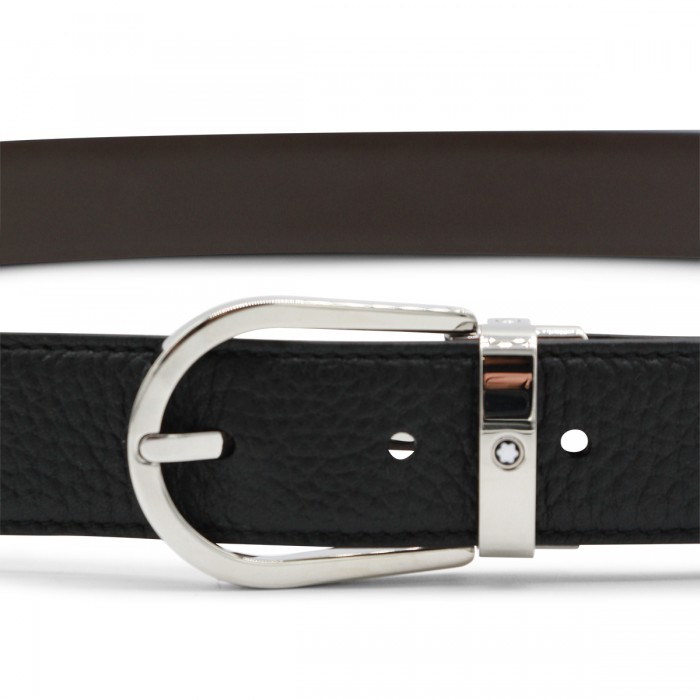 BLACK AND EBONY LEATHER BELT 2