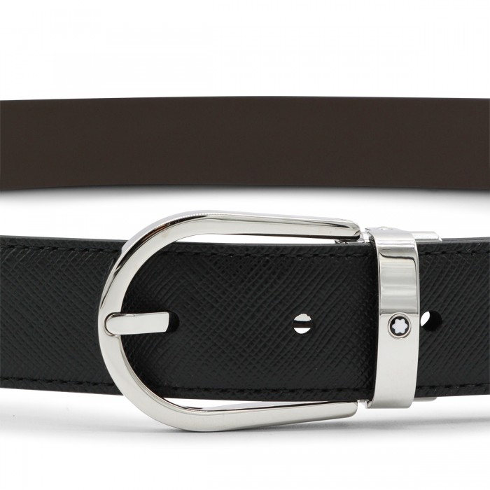 BLACK LEATHER BELT 2