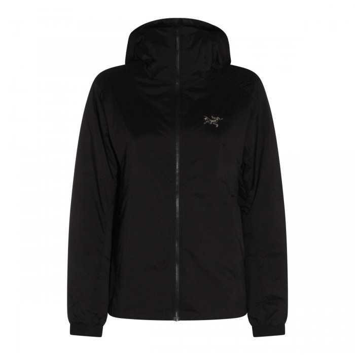 BLACK NYLON ATOM CASUAL JACKET
