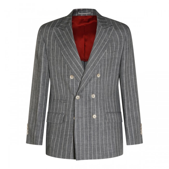 GREY LINEN BLAZER