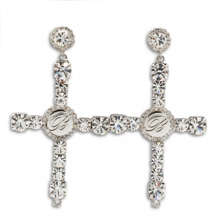 CRYSTAL BRASS EARRINGS