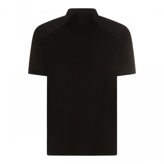 BLACK WOOL POLO SHIRT 2