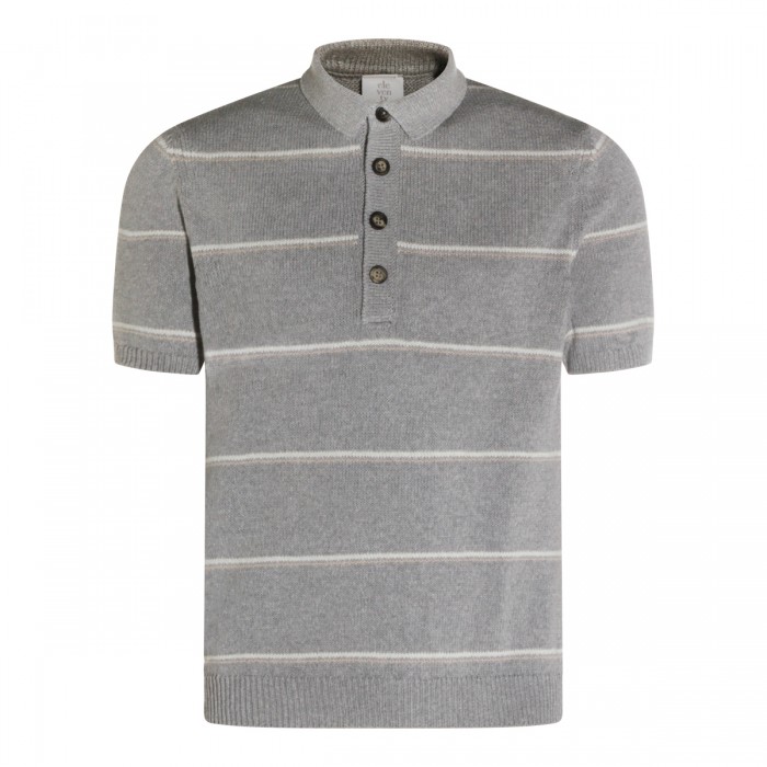 GREY COTTON POLO SHIRT