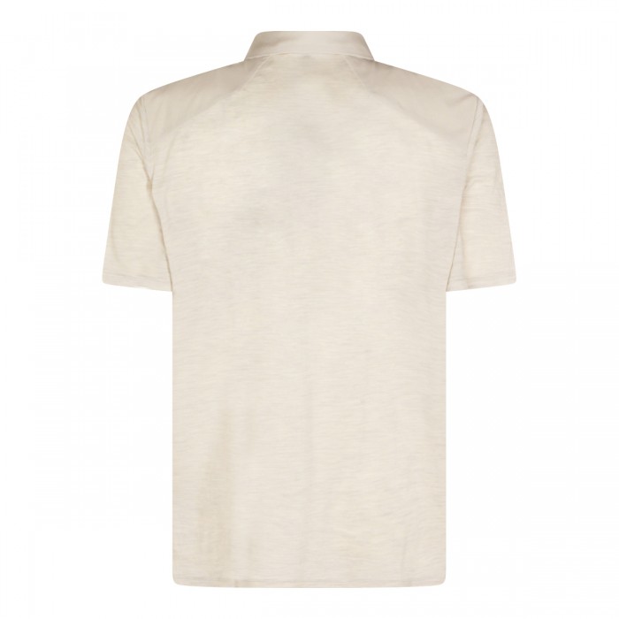 BEIGE WOOL POLO SHIRT 2