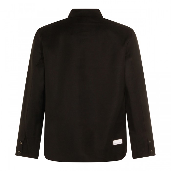 BLACK WOOL CASUAL JACKET 2