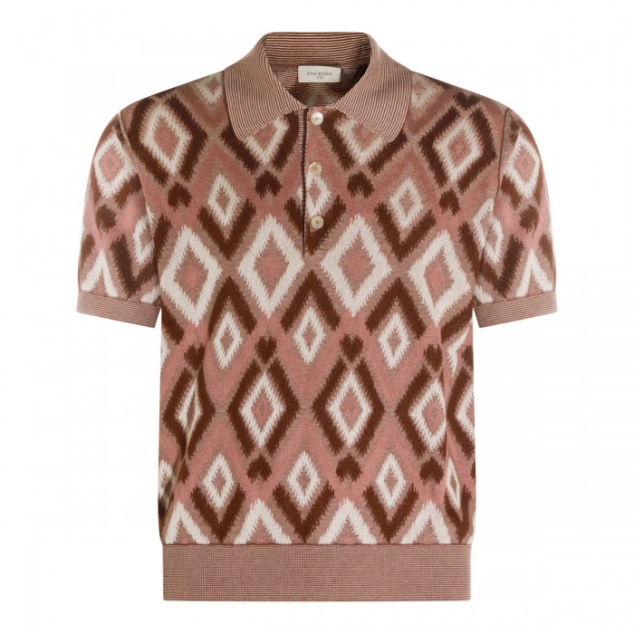 PINK SILK AND COTTON POLO...