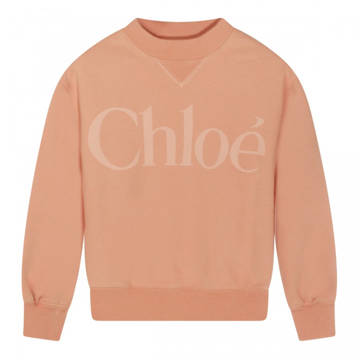 LIGHT ORANGE COTTON SWEATSHIRT