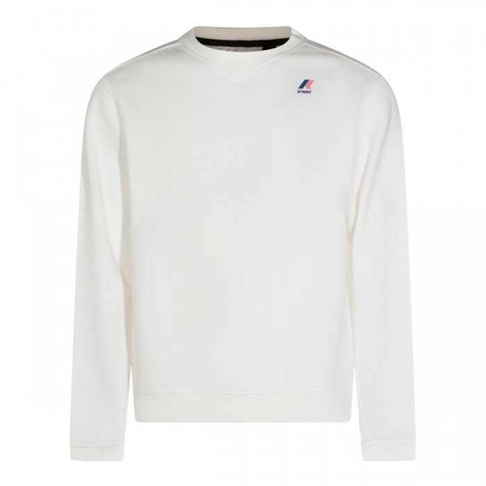 WHITE COTTON SWEATSHIRT