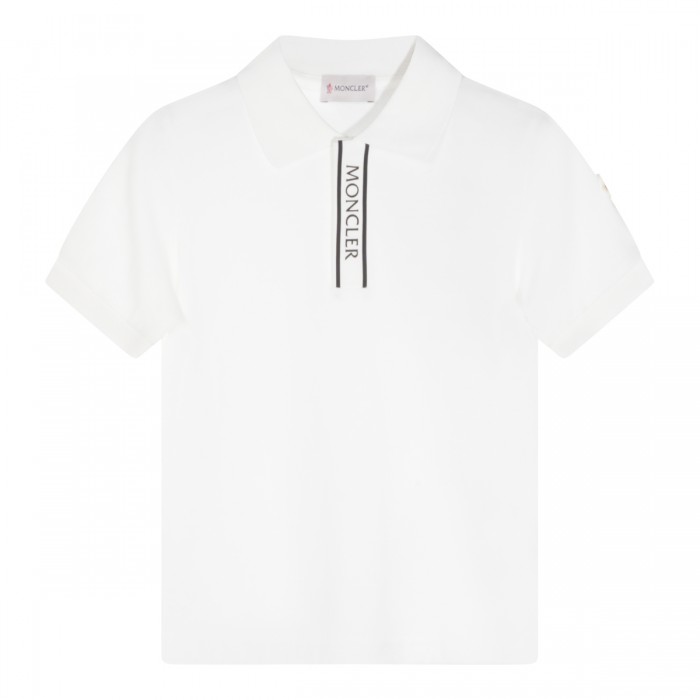 WHITE COTTON POLO SHIRT