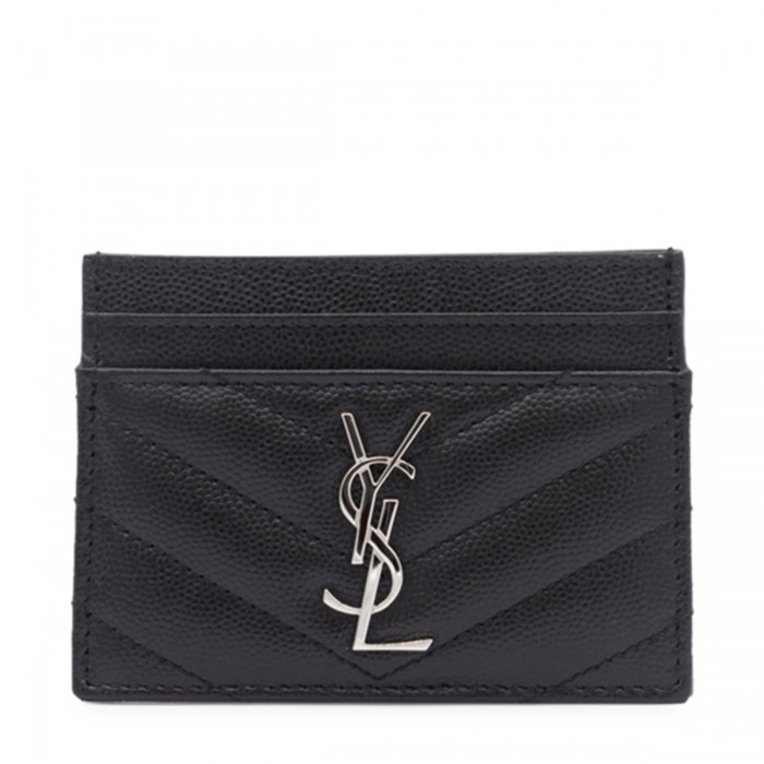 BLACK LEATHER CARD HOLDER