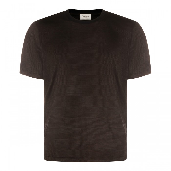 DARK BROWN WOOL T-SHIRT