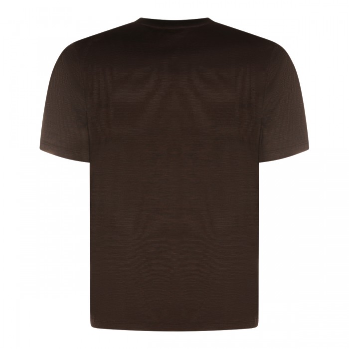 DARK BROWN WOOL T-SHIRT 2