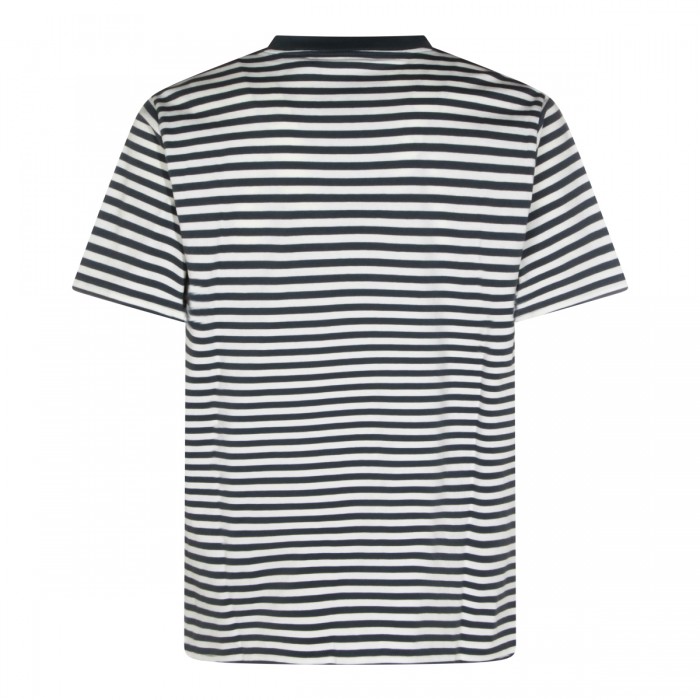 BLUE AND WHITE COTTON T-SHIRT 2