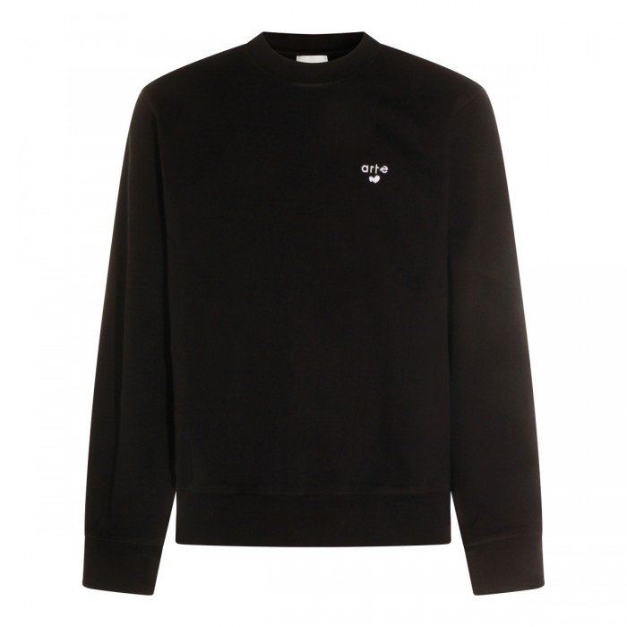 BLACK COTTON SWEATSHIRT