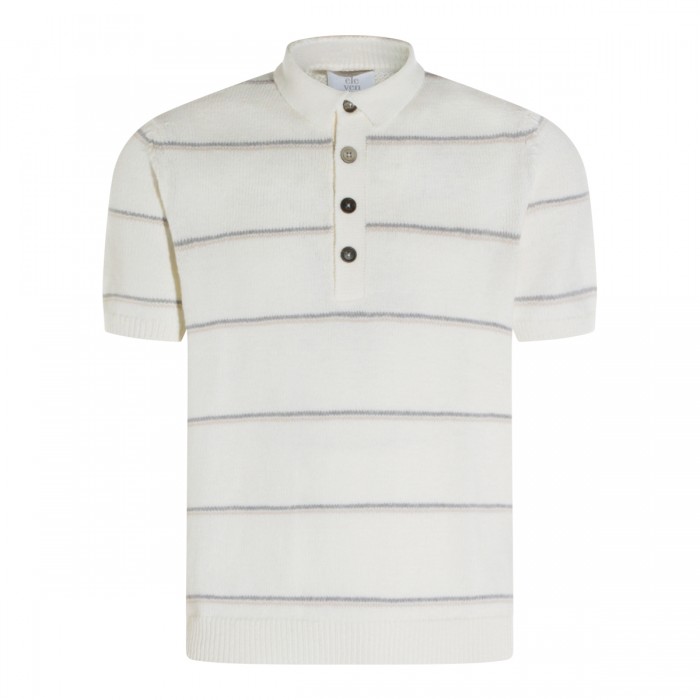 BEIGE AND SAND COTTON POLO...