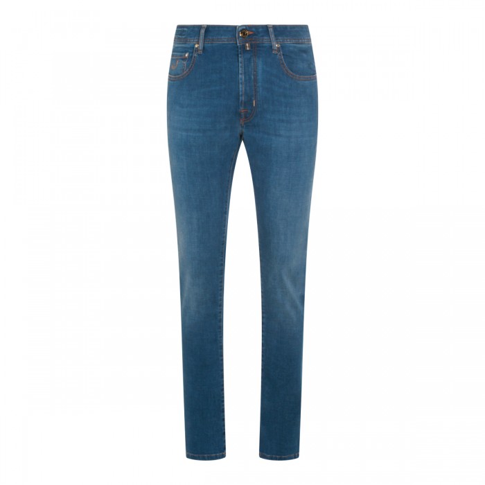 BLUE COTTON BARD JEANS