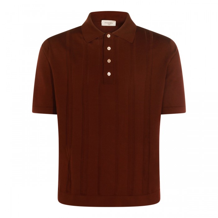 BROWN COTTON POLO SHIRT