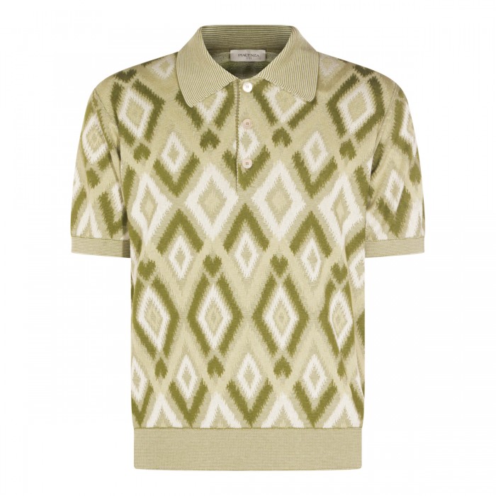 GREEN SILK COTTON BLEND...