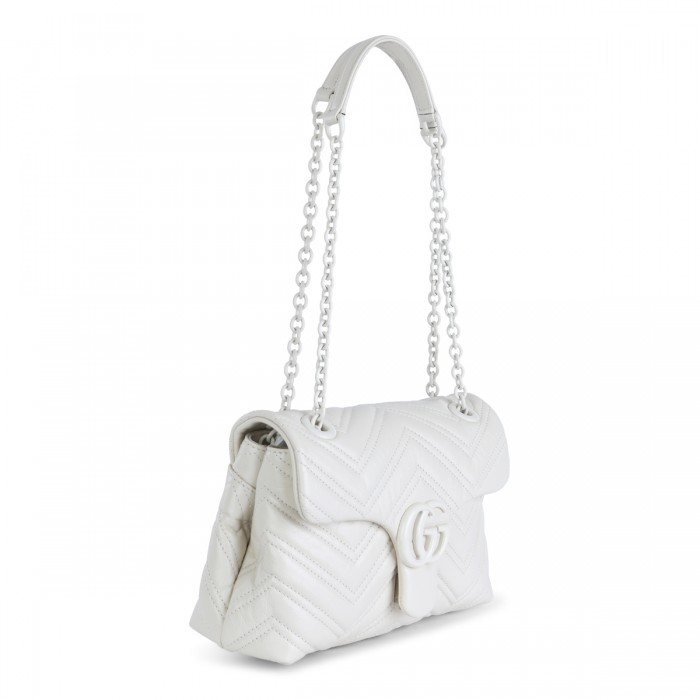 WHITE LEATHER SHOULDER BAG 2