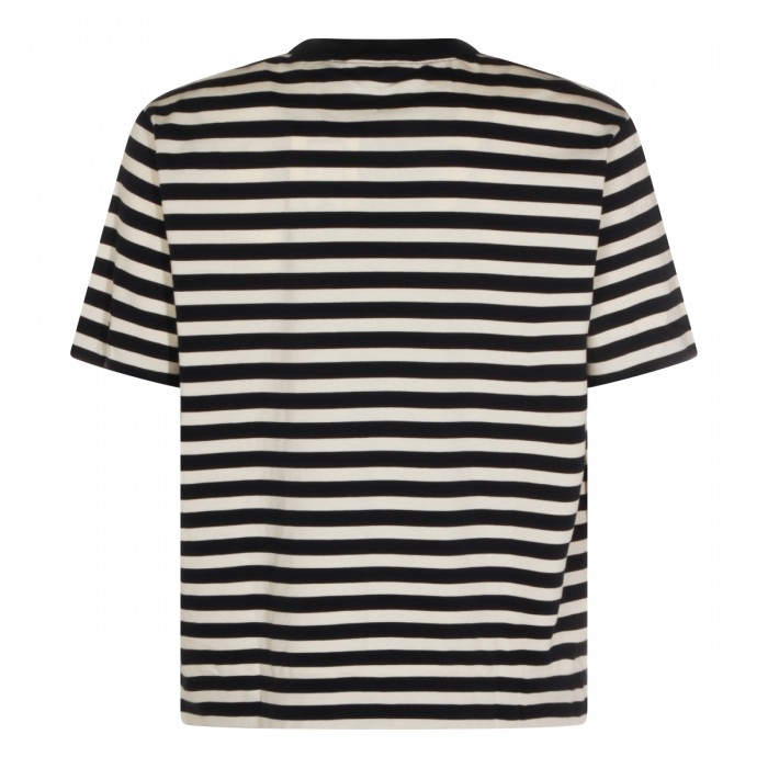 BLACK AND WHITE COTTON T-SHIRT 2