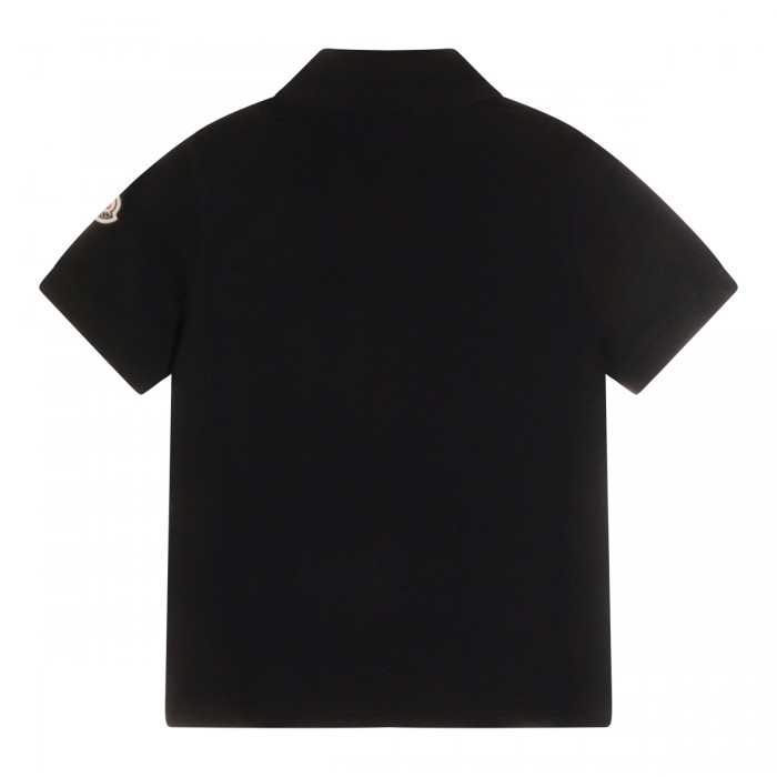 BLACK COTTON POLO SHIRT 2