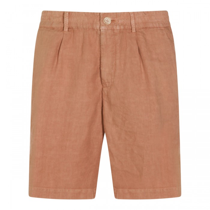 PEACH LINEN SHORTS