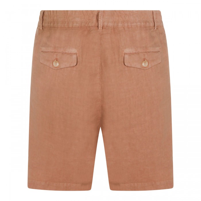 PEACH LINEN SHORTS 2