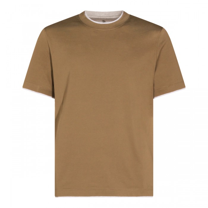 BROWN COTTON T-SHIRT