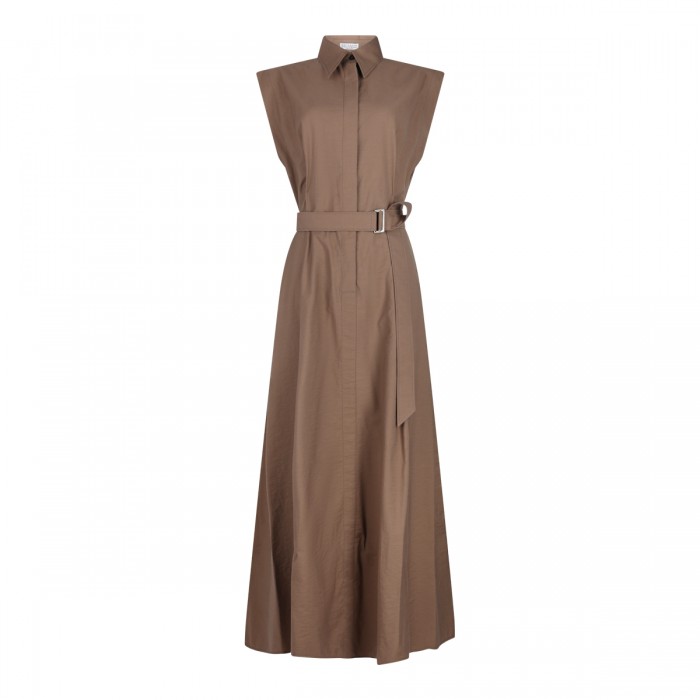 BROWN COTTON DRESS