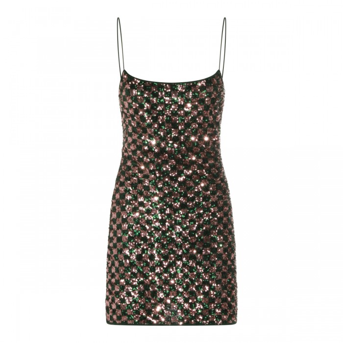 PINK AND GREEN DRESS