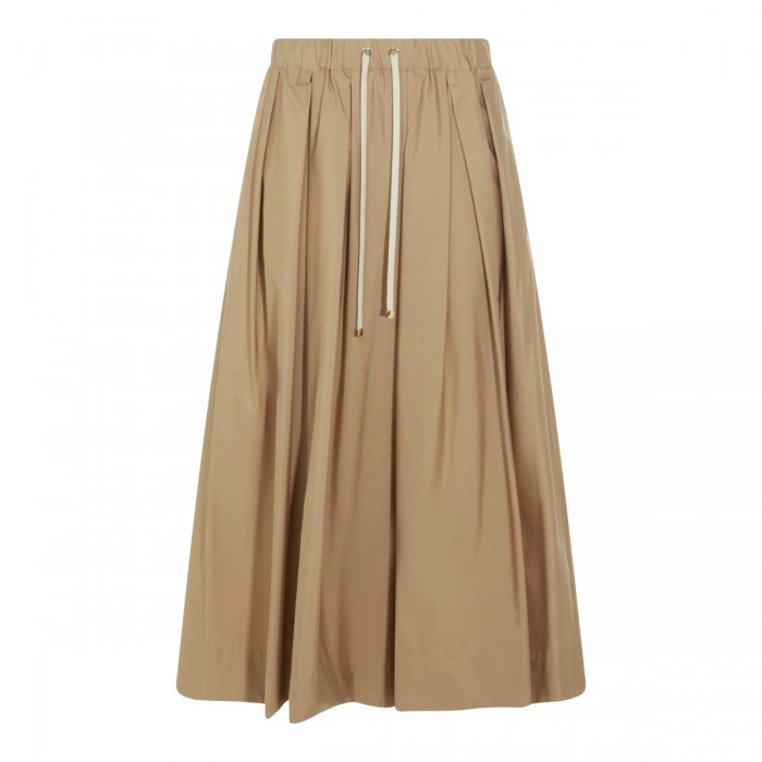 BEIGE COTTON PINETA LONG SKIRT