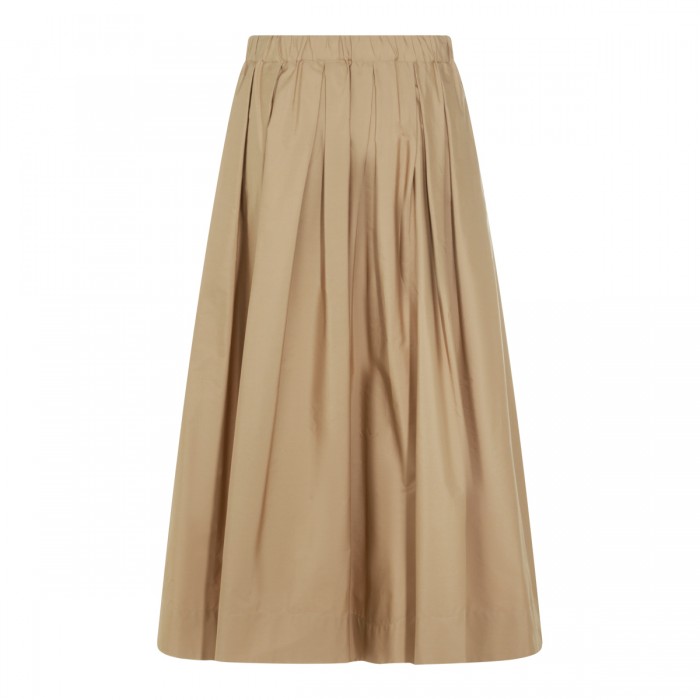 BEIGE COTTON PINETA LONG SKIRT 2