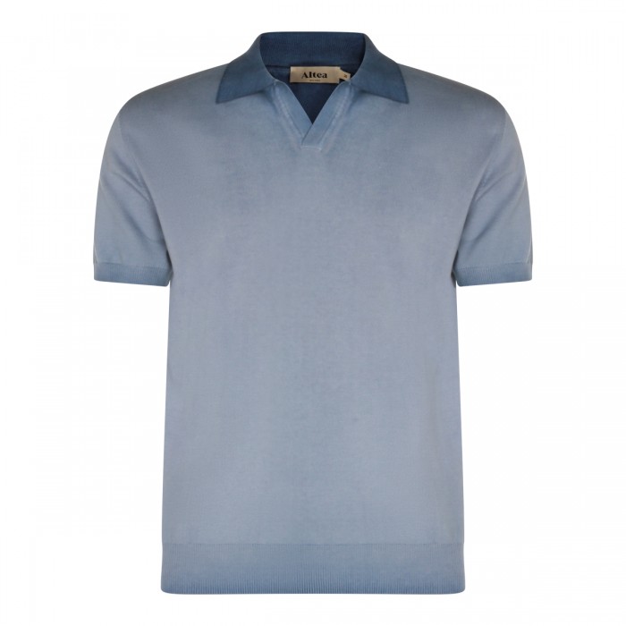 LIGHT BLUE COTTON POLO SHIRT