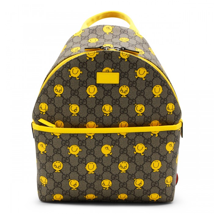 YELLOW AND BROWN BACKPACK